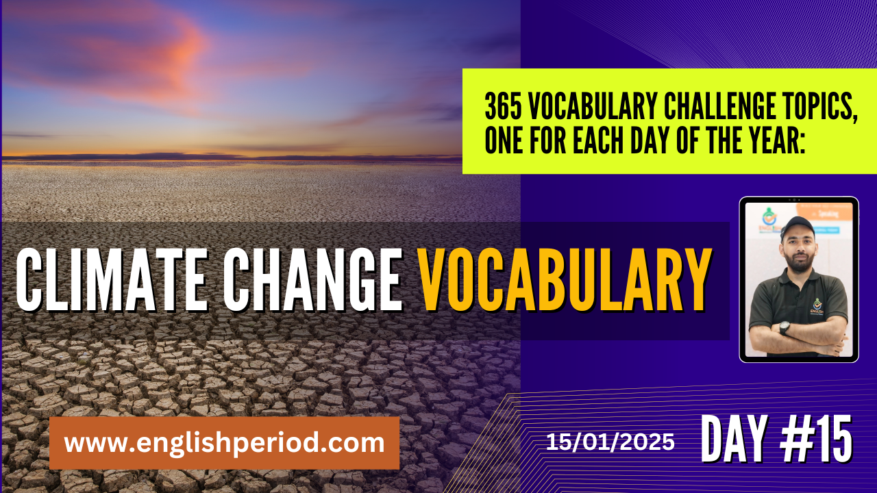 Climate  Vocabulary | Day #14 | 365 Days Vocabulary Challenge – English With Akram